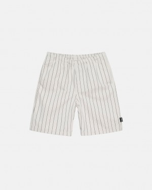 Beige Men's Stussy Brushed Beach Shorts KSA | YAK-6958