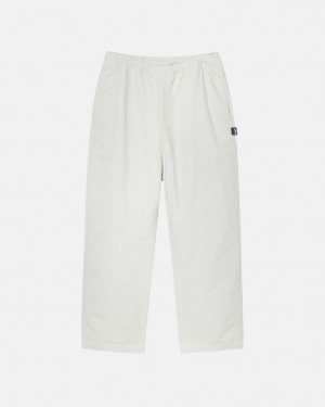 Beige Women's Stussy Beach Pant Brushed Cotton Pants KSA | QSZ-9520