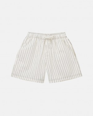 Beige Women's Stussy Tekla Poplin Pyjama Shorts KSA | ZNX-8299