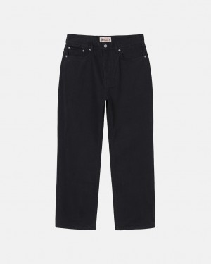 Black Men's Stussy Classic Jean Overdyed Denim KSA | AHS-4416