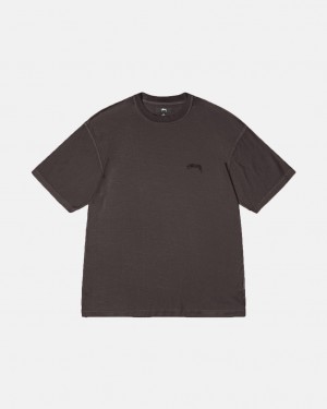 Black Men's Stussy Lazy Tees KSA | MLJ-6648