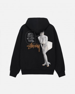 Black Men's Stussy Skate Tough Hoodie KSA | ORX-8156