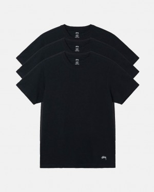 Black Men's Stussy Stussy Undershirt Shirts KSA | YAT-9874