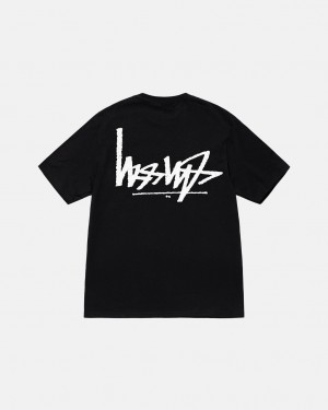 Black Women's Stussy Flipped Tees KSA | NIG-5112