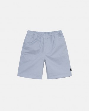 Blue Men's Stussy Brushed Beach Shorts KSA | EOO-7874