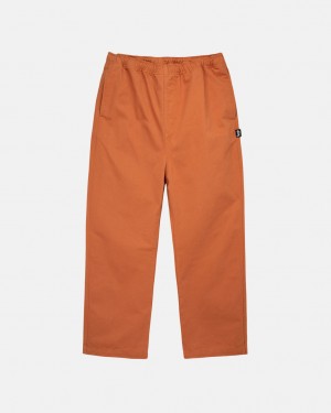 Brown Men's Stussy Brushed Beach Pants KSA | HAU-4313