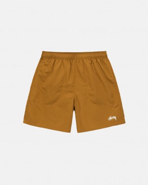 Brown Men's Stussy Water Short Stock Shorts KSA | OEB-9255