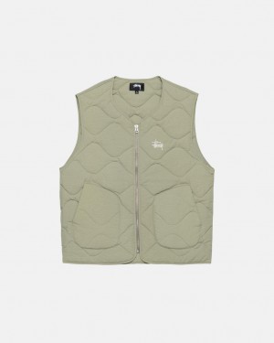 Brown Women's Stussy Recycled Nylon Liner Vest KSA | KEU-4382