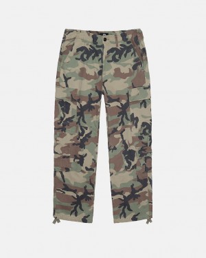 Camo Men's Stussy Surplus Cargo Ripstop Pants KSA | GFQ-6570