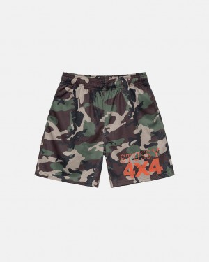 Camo Women's Stussy 4X4 Mesh Shorts KSA | CLM-5193