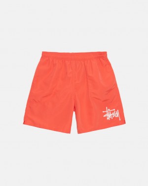 Coral Men's Stussy Water Short Big Basic Shorts KSA | CPN-4268