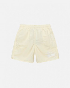 Cream Men's Stussy Big Basic Water Short Swimwear KSA | MAH-3677