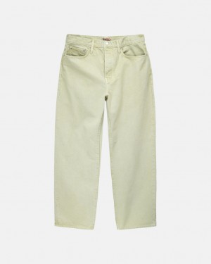 Cream Men's Stussy Double Dye Big 'Ol Jeans Pants KSA | DGT-0262