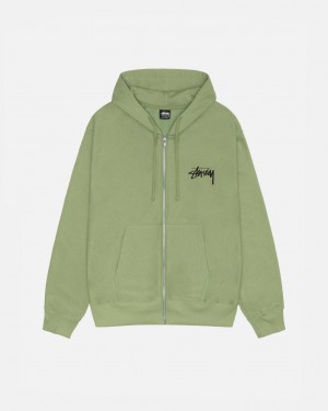 Green Men's Stussy Skate Tough Zip Hoodie KSA | KNM-2231