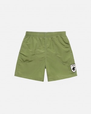 Green Men's Stussy Surfman Patch Water Short Swimwear KSA | FAJ-6980