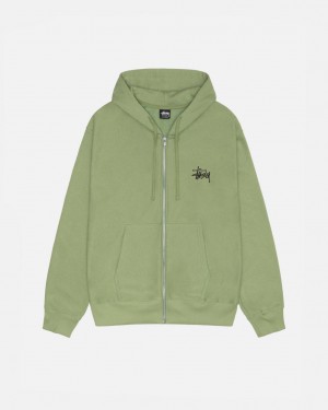 Green Women's Stussy Basic Stussy Zip Hood Sweatshirts KSA | EHI-9154