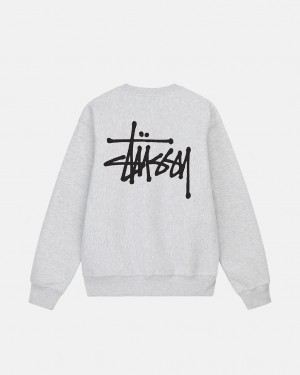 Grey Women's Stussy Basic Stussy Crew Sweatshirts KSA | UTS-2161