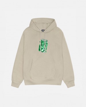 Khaki Men's Stussy Soda Can Hoodie KSA | ZKU-6369