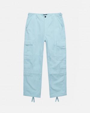 Light Blue Men's Stussy Surplus Cargo Ripstop Pants KSA | CCS-7934