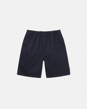 Navy Women's Stussy Brushed Beach Shorts KSA | ZMV-9029