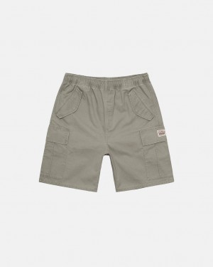 Olive Men's Stussy Ripstop Cargo Beach Shorts KSA | VTY-6449