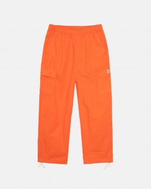 Orange Men's Stussy Ripstop Cargo Beach Pants KSA | JGE-3572