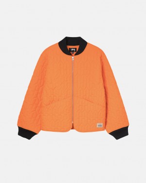 Orange Men's Stussy S Quilted Liner Jackets KSA | BGJ-5813