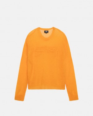 Orange Women's Stussy Loose Knit Sweaters KSA | LGP-1551