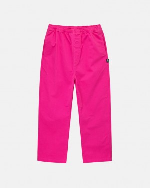 Pink Men's Stussy Brushed Beach Pants KSA | LGV-3660