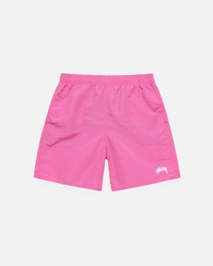 Pink Men's Stussy Stock Water Short Swimwear KSA | DLP-4403