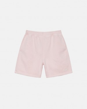 Pink Women's Stussy Overdyed Stock Logo Shorts KSA | DAW-6737