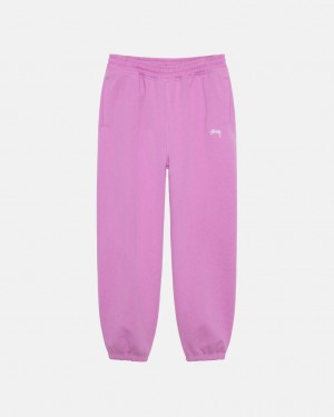 Purple Men's Stussy Stock Logo Sweatpants KSA | KTH-9426