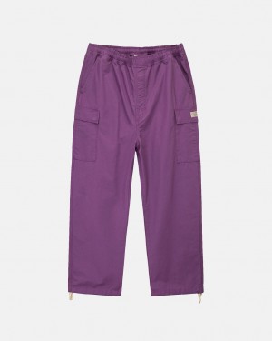 Purple Women's Stussy Ripstop Cargo Beach Pants KSA | FJL-8319