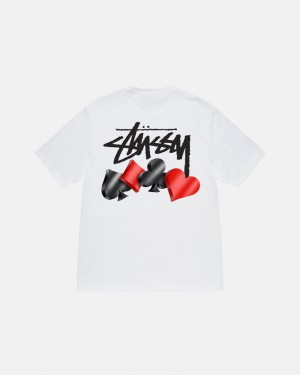 White Women's Stussy Suits Tees KSA | INU-4713