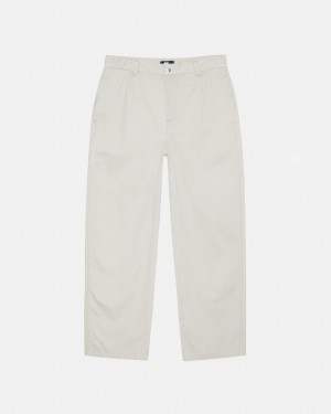 White Women's Stussy Workgear Trouser Twill Pants KSA | DFV-2795