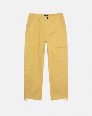 Yellow Men's Stussy Ripstop Surplus Cargo Pants KSA | BMP-4196