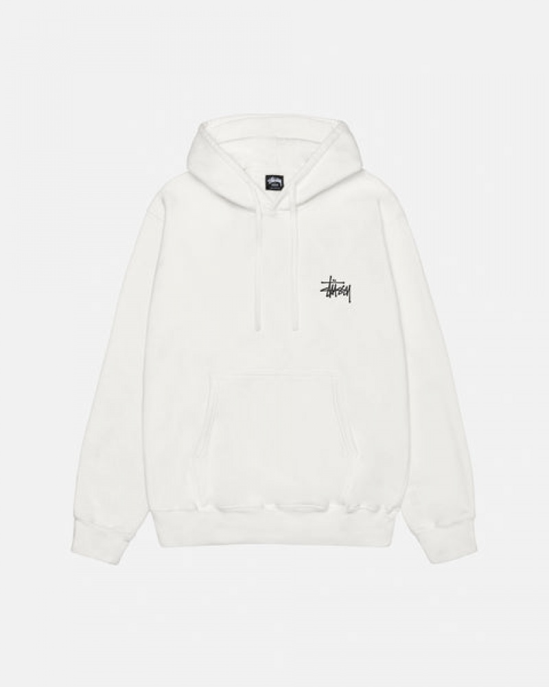 Beige Men's Stussy Basic Stussy Hoodie Pigment Dyed Hoodie KSA | LQN-0125