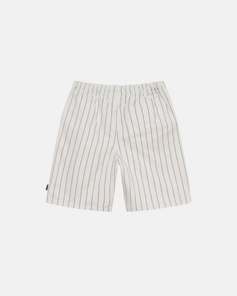 Beige Men's Stussy Brushed Beach Shorts KSA | YAK-6958