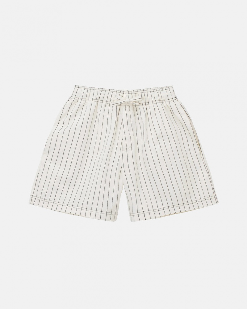 Beige Men\'s Stussy Tekla Poplin Pyjama Shorts KSA | WLW-5997