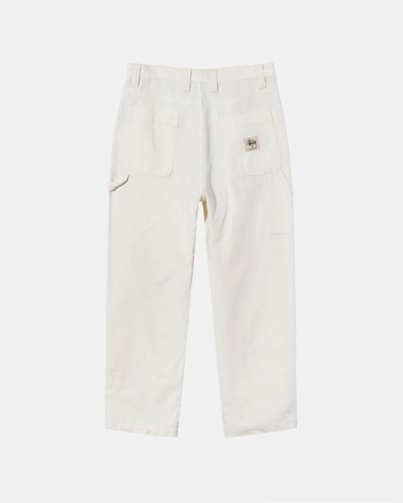 Beige Men's Stussy Work Pant Canvas Pants KSA | JSQ-0688