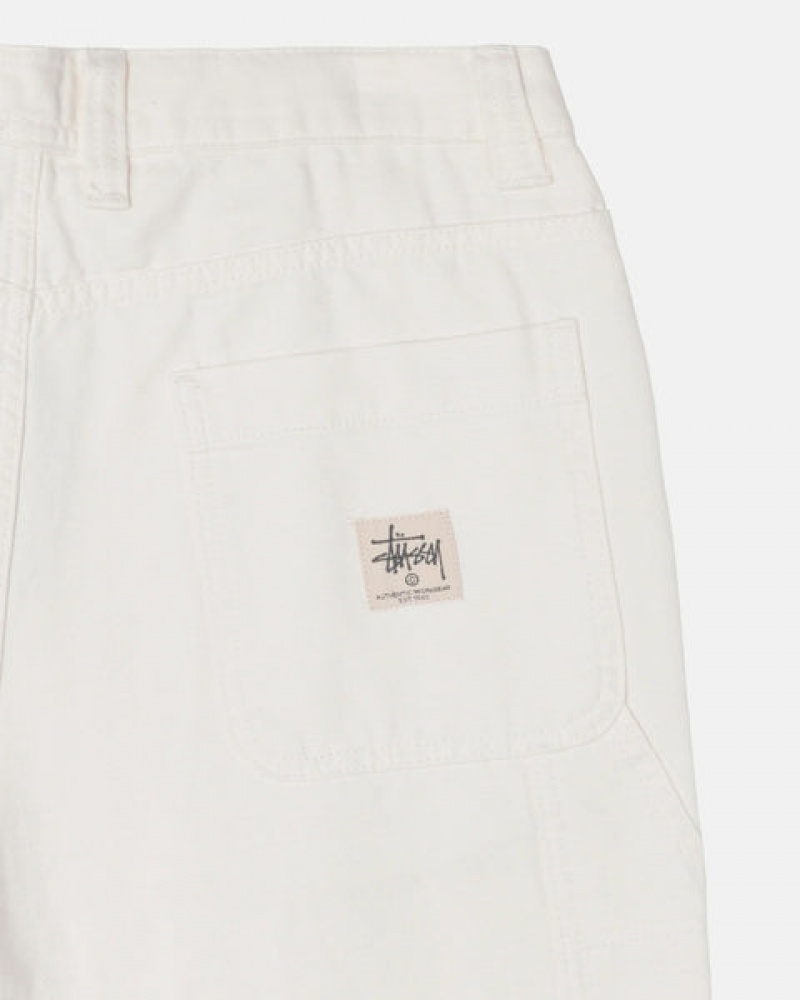 Beige Men's Stussy Work Pant Canvas Pants KSA | JSQ-0688