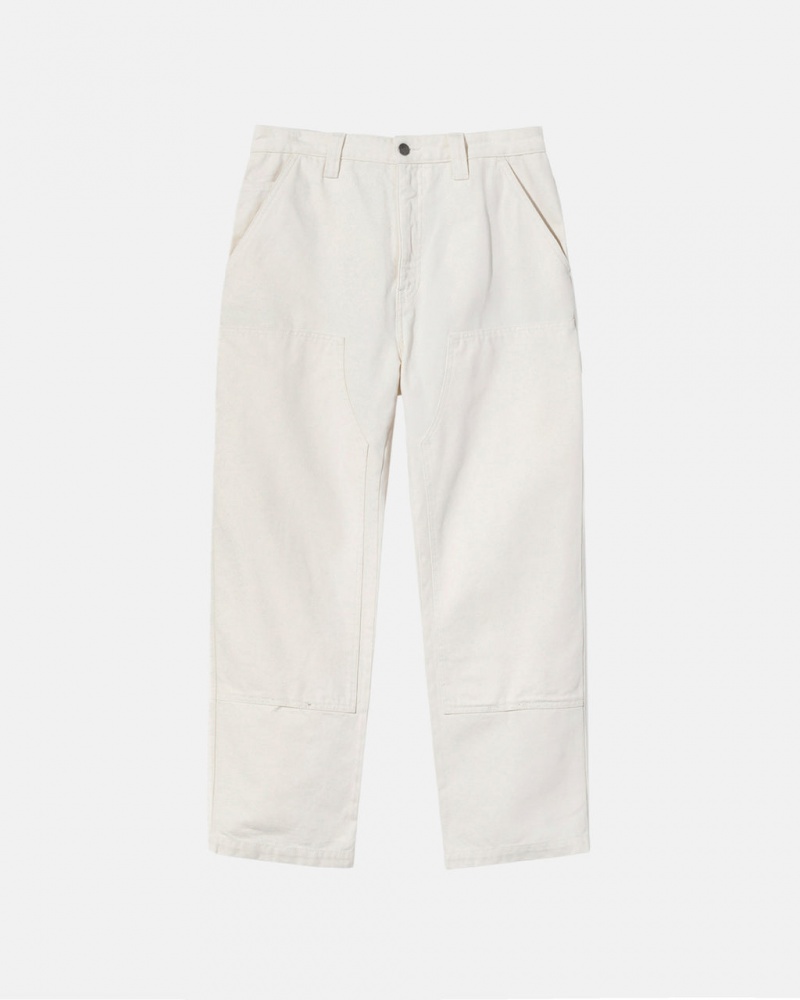 Beige Men\'s Stussy Work Pant Canvas Pants KSA | JSQ-0688