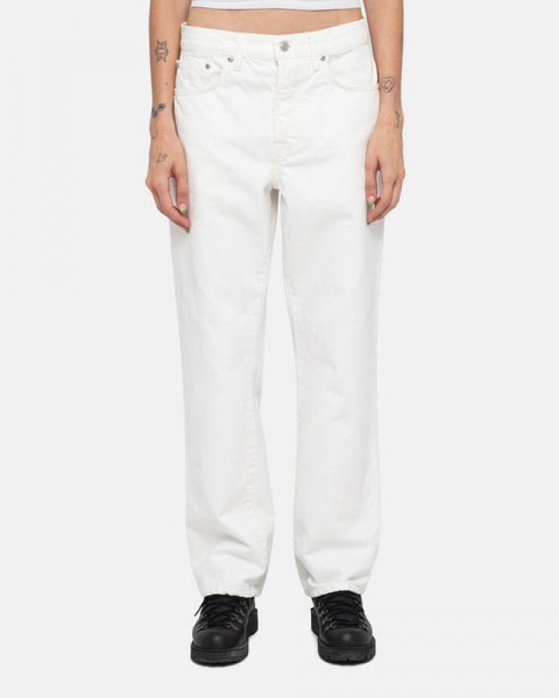 Beige Women's Stussy Classic Jean Overdyed Pants KSA | EZR-2627