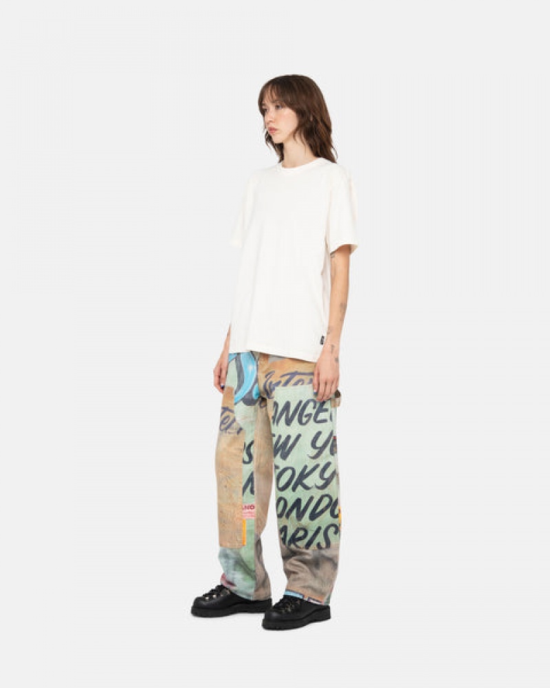 Beige Women's Stussy Pigment Dyed Crew Tops KSA | CHI-5362