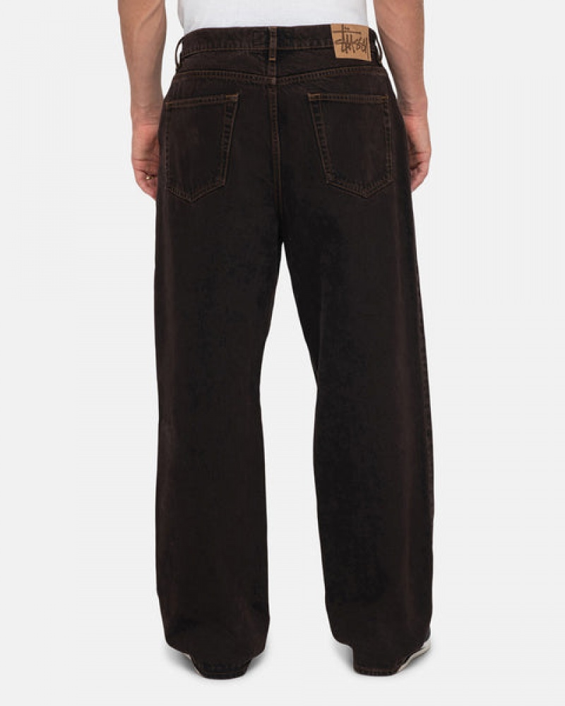 Black Men's Stussy Big Ol' Jean Denim Pants KSA | EGU-1985