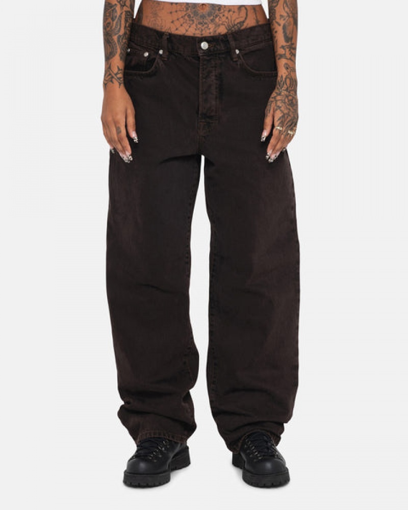 Black Men's Stussy Big Ol' Jean Denim Pants KSA | EGU-1985