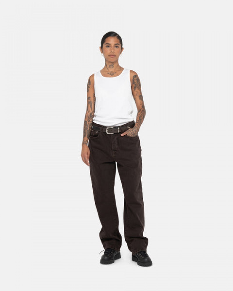 Black Men's Stussy Big Ol' Jean Denim Pants KSA | EGU-1985