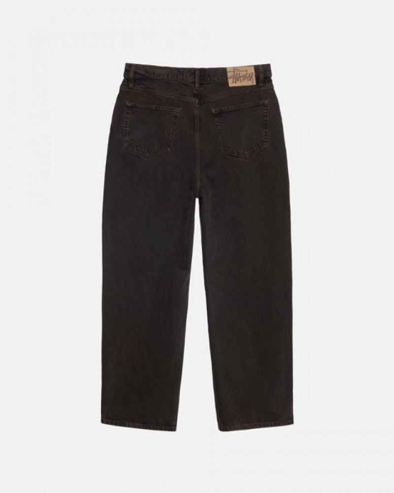 Black Men's Stussy Big Ol' Jean Denim Pants KSA | EGU-1985