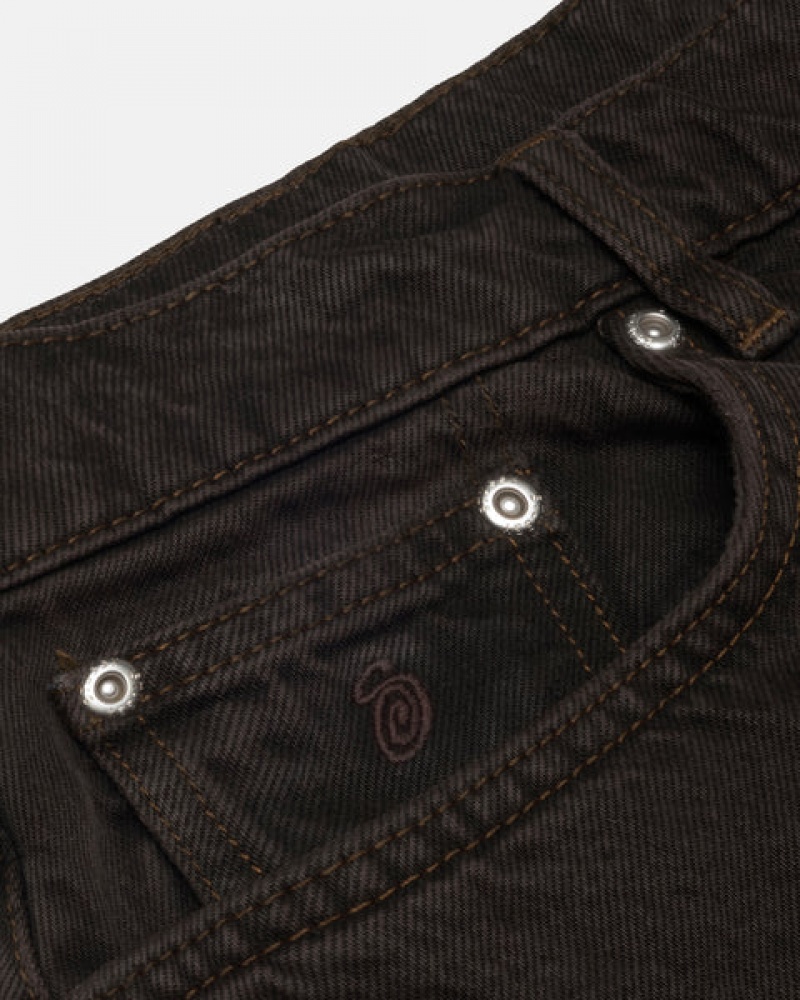 Black Men's Stussy Big Ol' Jean Denim Pants KSA | EGU-1985