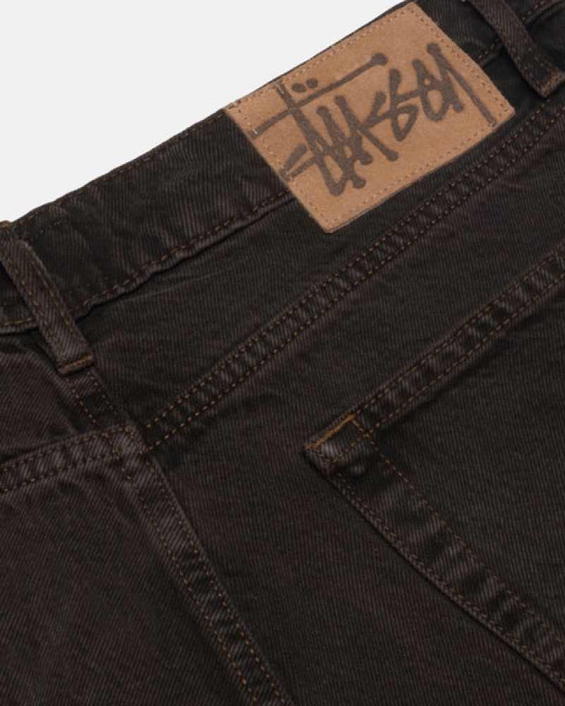 Black Men's Stussy Big Ol' Jean Denim Pants KSA | EGU-1985